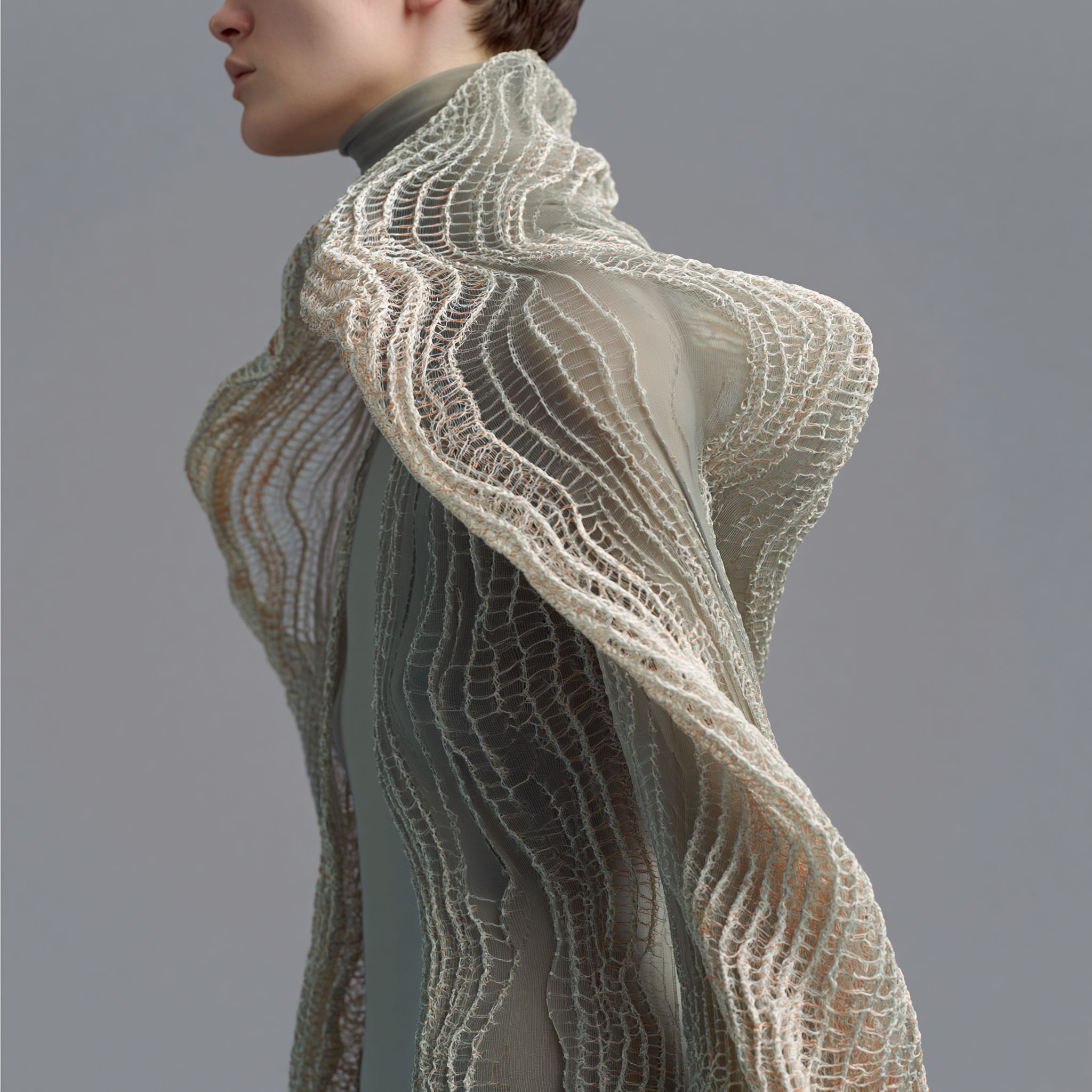 Bio-engineered knitwear inspired by neural networks